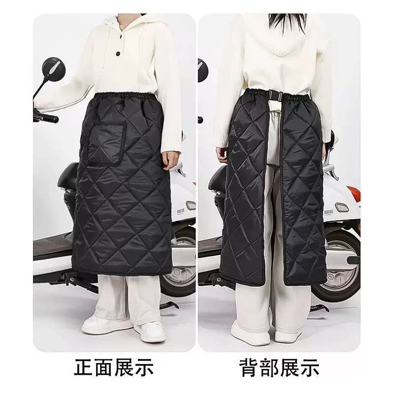 冬季加绒防风防雨电动车挡风裙
