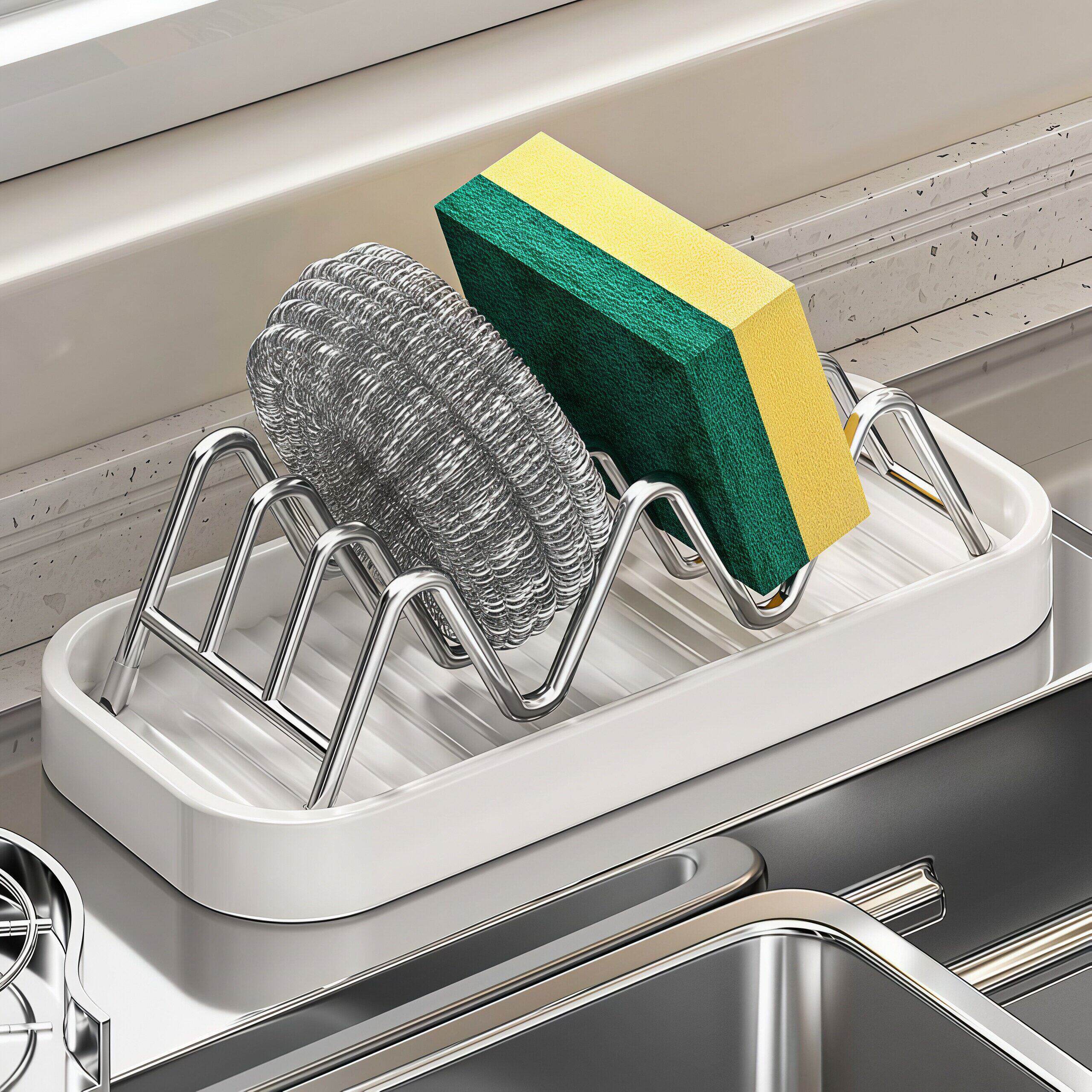 肥皂盒不锈钢洗衣香皂托沥水盒置物架浴室台面镂空通风w型肥皂架