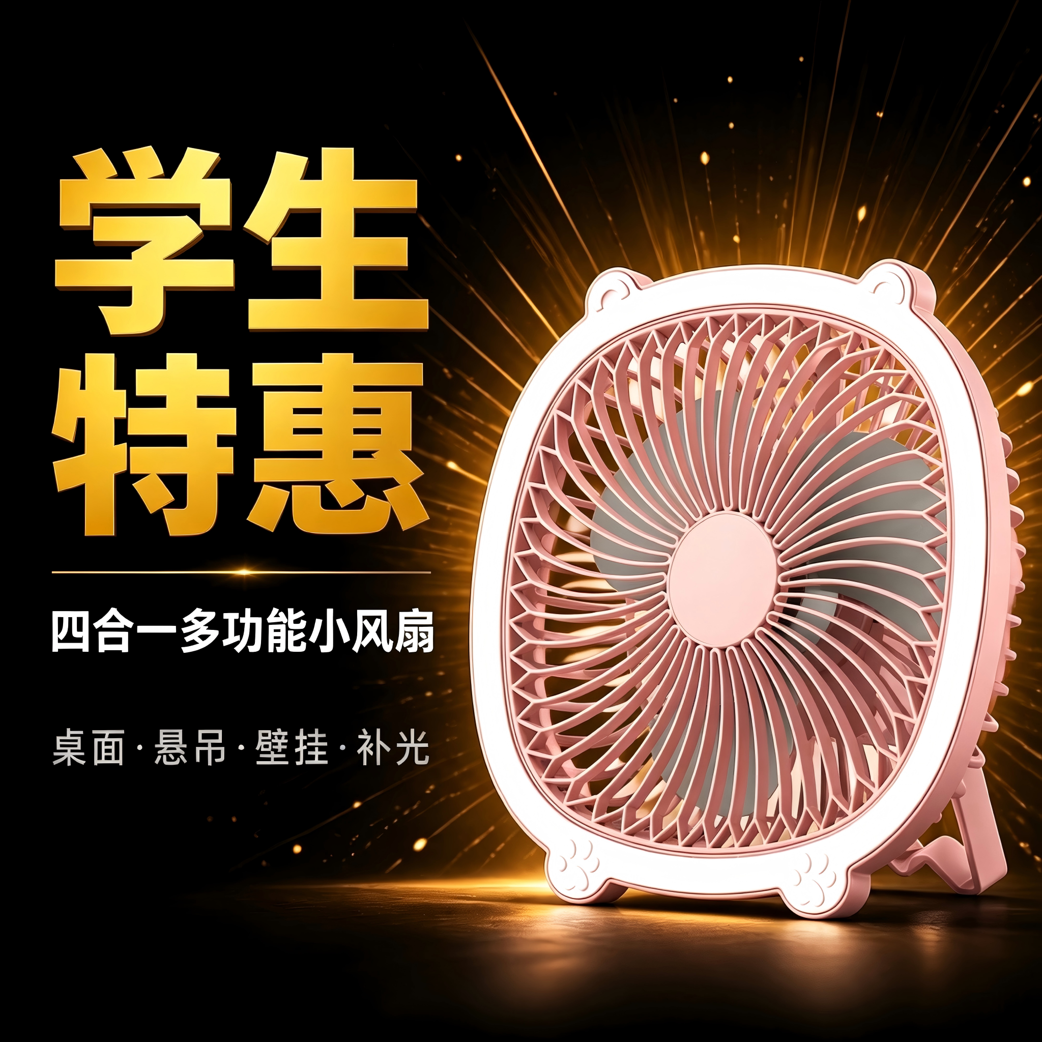 宿舍床上超静音充电吊扇