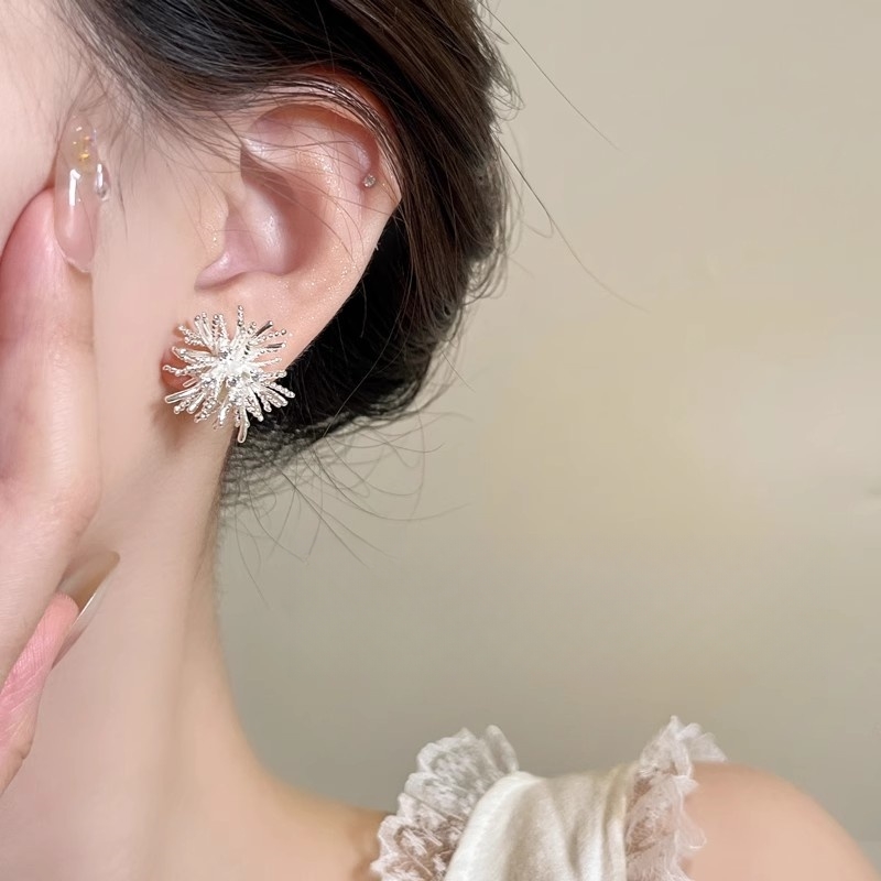 法式烟花设计感耳环女轻奢高级感