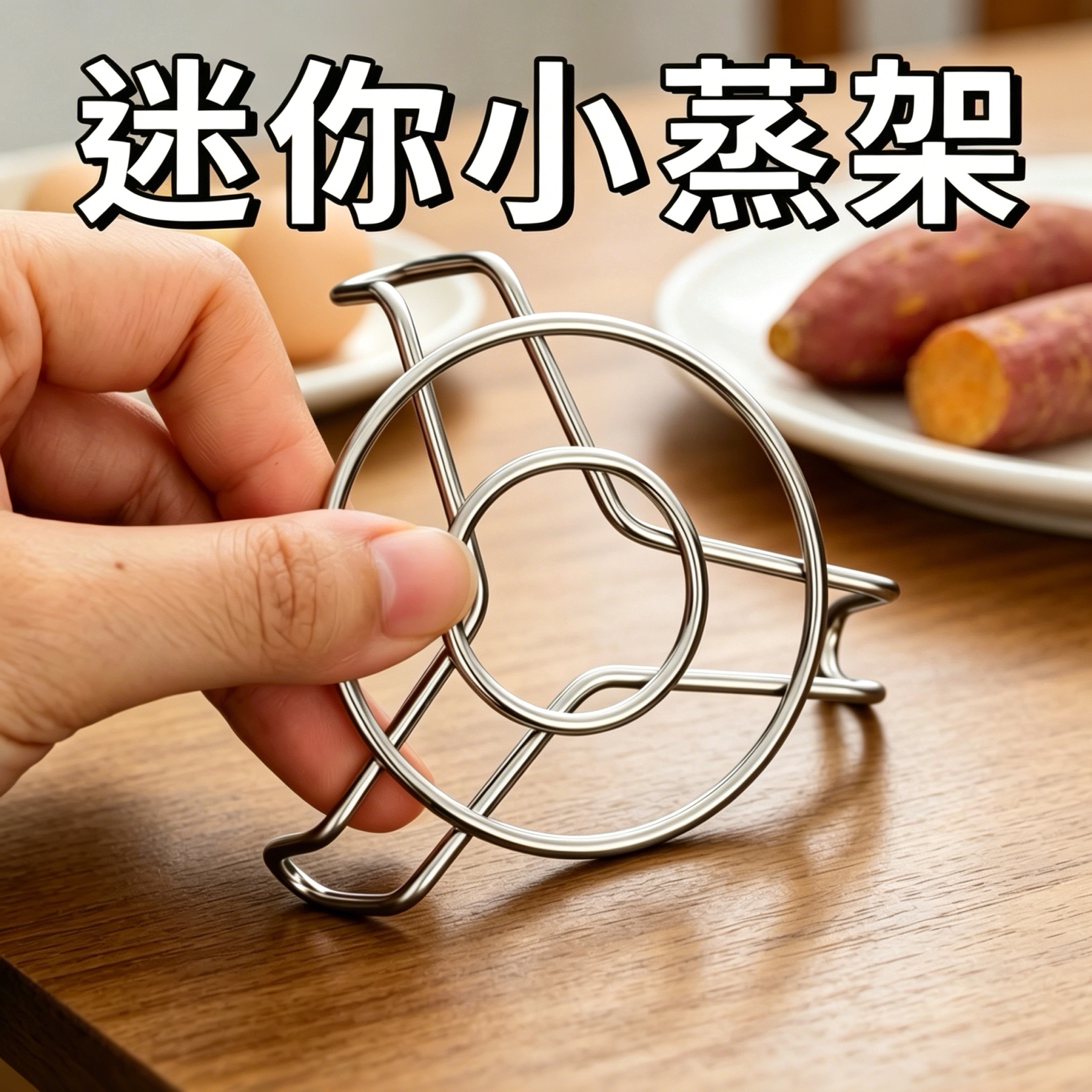 迷你不锈钢蒸架高低脚通用易洗