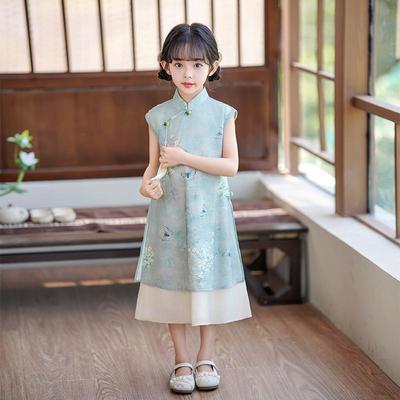 女童旗袍裙汉服连衣裙夏季2025新款儿童新中式改良小女孩国风裙子