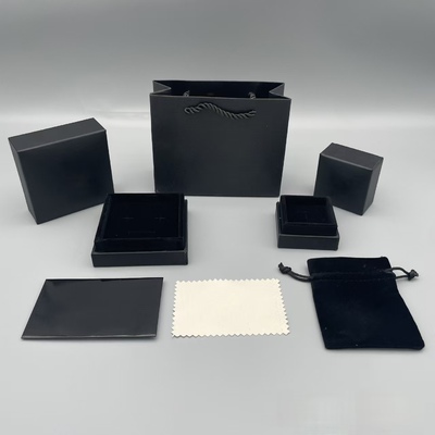 克罗原版皮质戒指盒对戒项链手镯耳钉盒高档首饰专柜包装通用礼盒