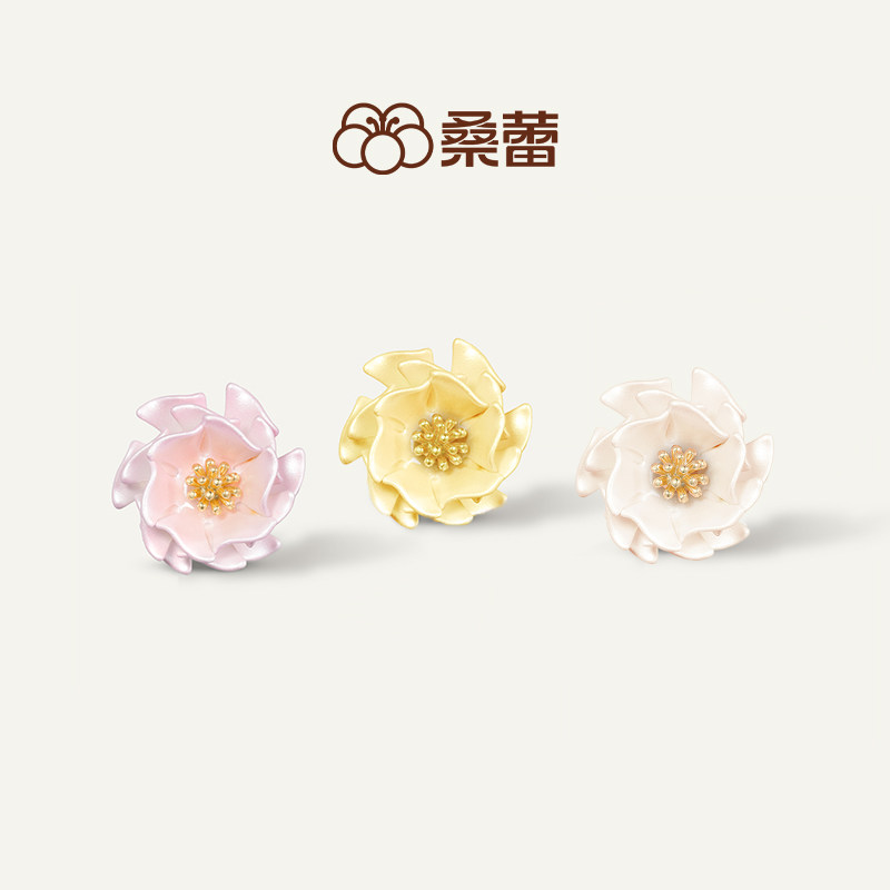 桑蕾蔷薇耳钉女时尚设计感百搭气质小众耳环耳饰高级感S925纯银针图片
