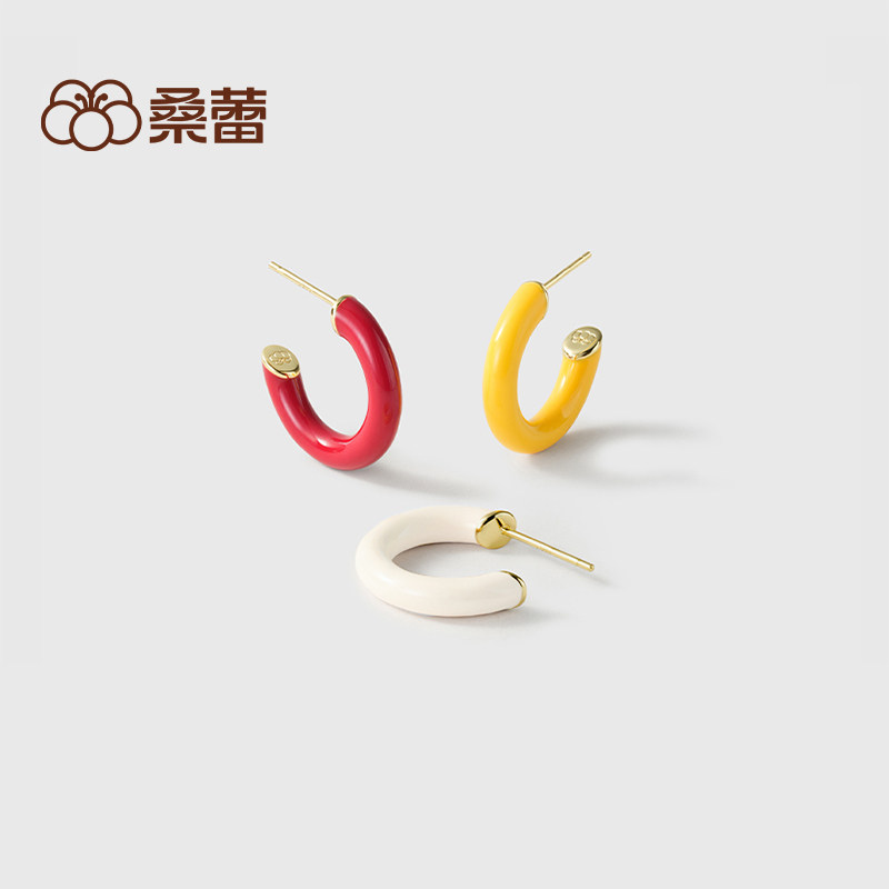 桑蕾小半环耳钉女时尚小众设计原创高级感耳饰2025秋冬新品爆款