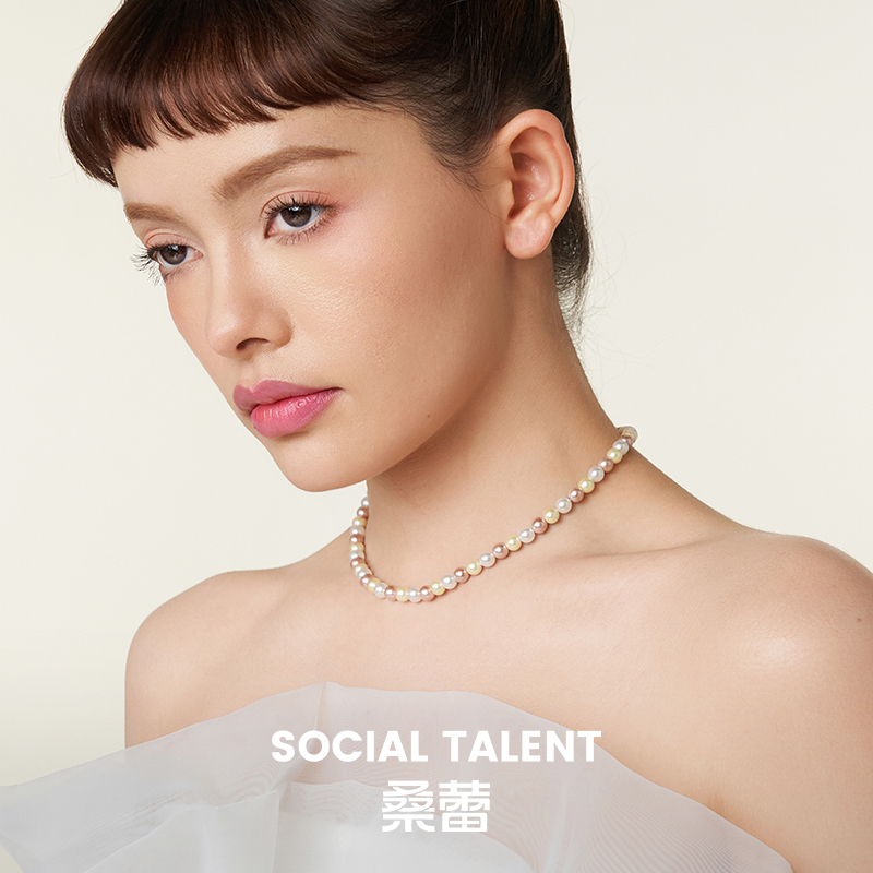 桑蕾坚果奶糖仿珍珠项链时尚小众女2025春夏新款