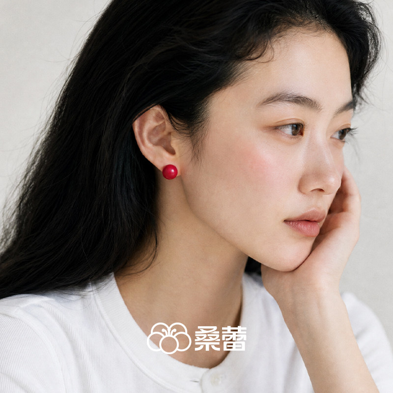 桑蕾小糖球耳钉女时尚小众设计原创高级感耳饰简约春夏新品