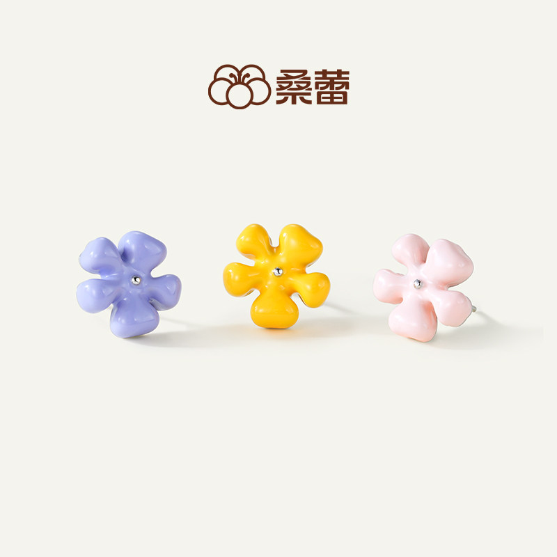 桑蕾风车花耳钉女925银针时尚潮流原创设计2026年春夏爆款图片