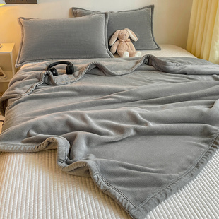 毯子床上用冬季 毛毯珊瑚法兰绒空调午睡办公室小被子沙发盖毯床单