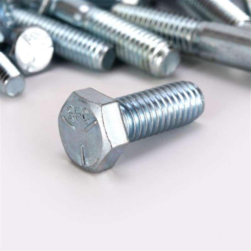 英美制外六角d螺栓五级镀蓝白锌细牙螺丝1/4 5/16 3/8 1/2 5/8 3/