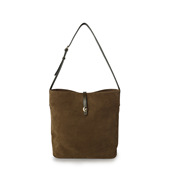 大号麂皮水桶包 BUCKET 卡其色 FIBRENO DIECI FLUA BAG