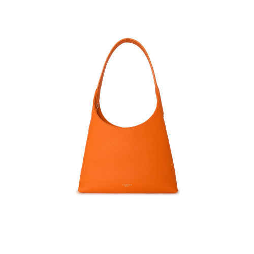 FIBRENO小号牛皮HOBO包荔枝纹橘色DIECI HOBO BAG MINI  O.ORANGE