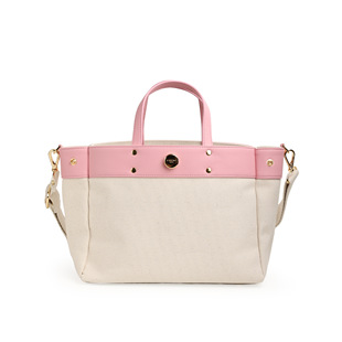 FIBRENO 中号经典款托特帆布包 粉色TUTTI BAG MEDIUM • 04 PINK