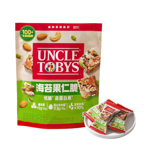 【顺丰】Uncle Tobys 低糖高蛋白海苔果仁脆