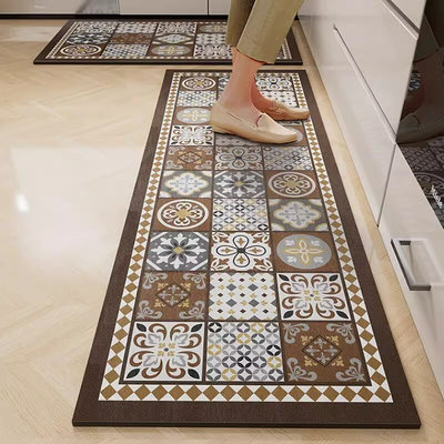 厨房地垫防滑防油可擦免洗硅藻泥可定制加厚款地毯高级吸水脚垫zh