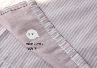 睡袍浴衣汗蒸服家居服 条纹和服睡衣女士春夏季 纯棉纱布薄款