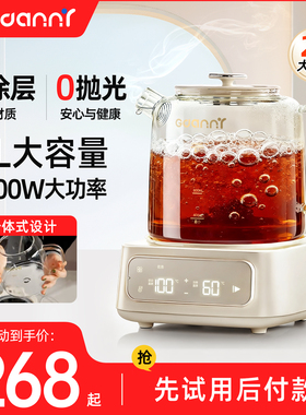 德国GDANNY养生壶纯全玻璃恒温炖煮一体多功能煮茶器办公室烧水壶