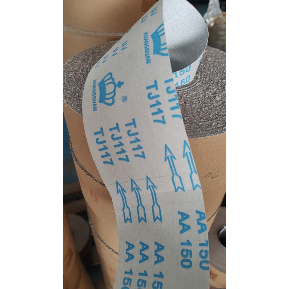 厂家白色涂层白砂软布卷手撕棉布砂皮纸抛光打磨砂纸卷