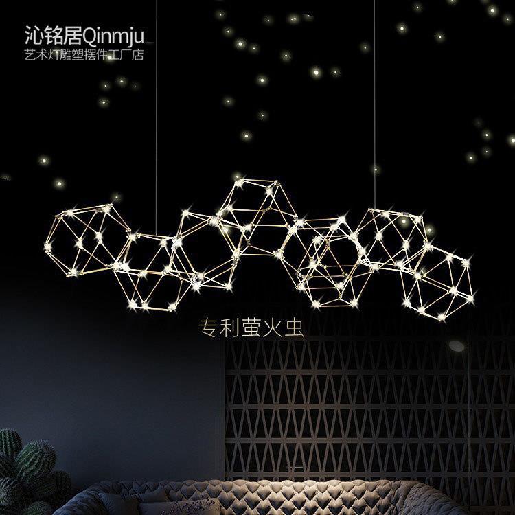 餐厅吊灯2025年新款 意大利吧台灯萤火虫极简轻奢饭厅家用网红led