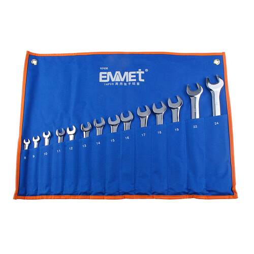 埃米顿14PCS 14件精抛平面两用扳手组套(布袋装)11210106