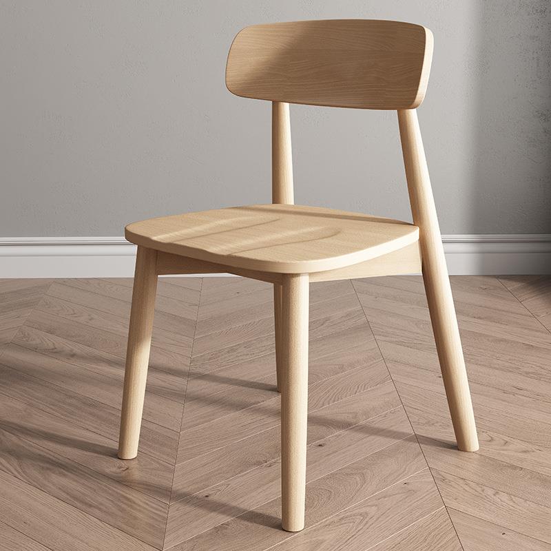 欧现代简约实木餐椅家用实木椅子书桌椅轻奢书房靠背餐桌椅子凳