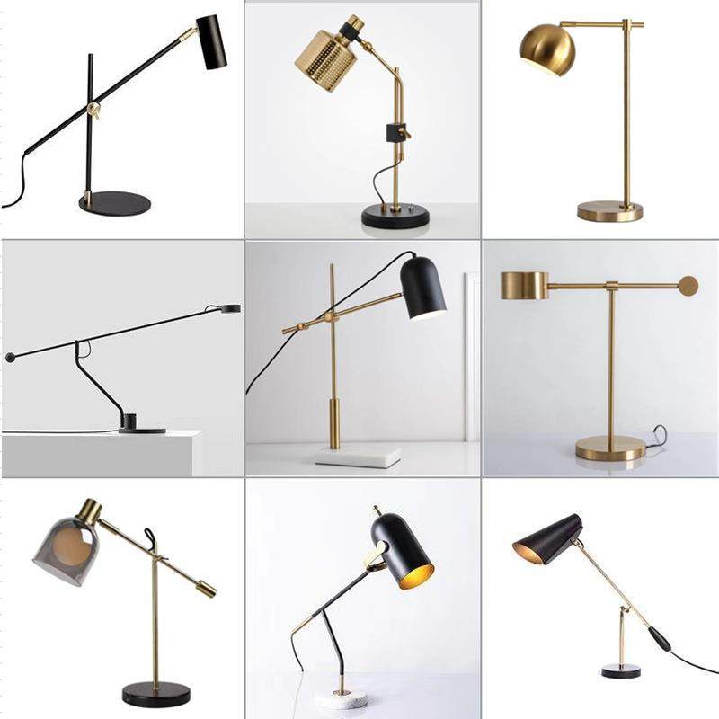 北欧现代摇臂系列台灯轻奢设计师简约书房卧室床头阅读办公室灯具