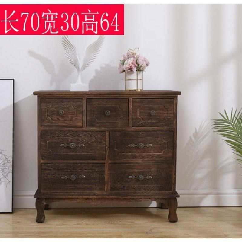 美式复古乡村七斗柜实木五斗柜客厅储物柜卧室多层橱柜床头收纳柜,住宅家具,斗柜,淘宝优惠券,粉丝福利购,淘宝优惠卷