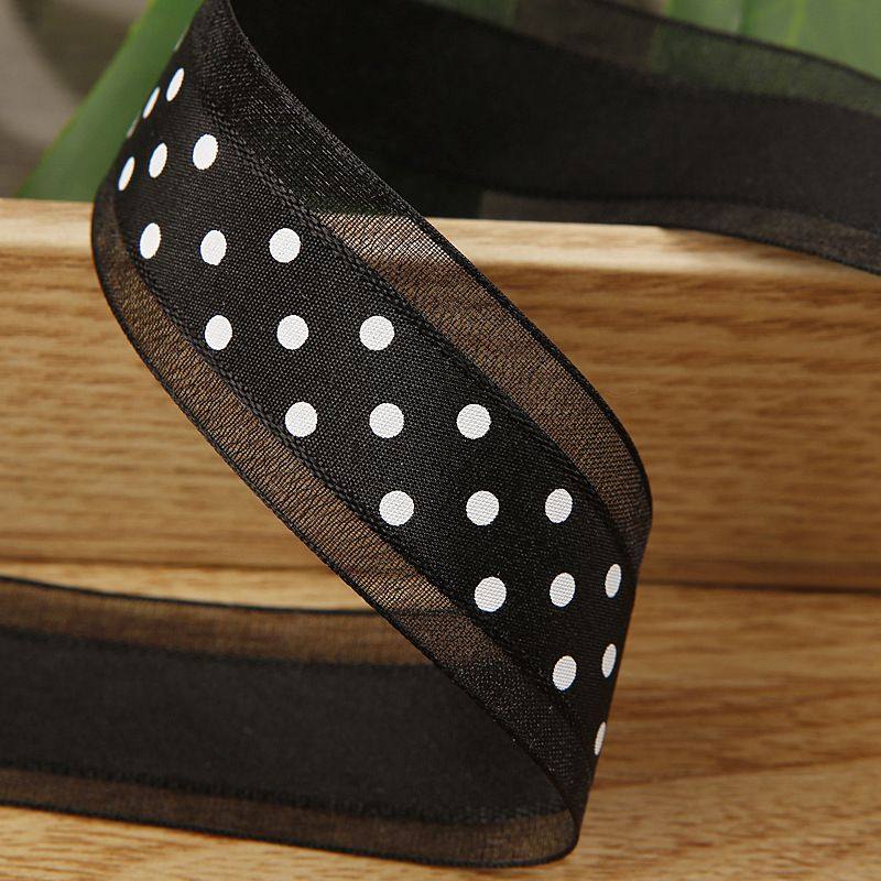 印点涤纶雪纱带 diy蝴蝶结发饰服装花束礼品蛋糕盒包装圆点丝带,鲜花速递/花卉仿真/绿植园艺,花艺缎带,淘宝优惠券,粉丝福利购,淘宝优惠卷