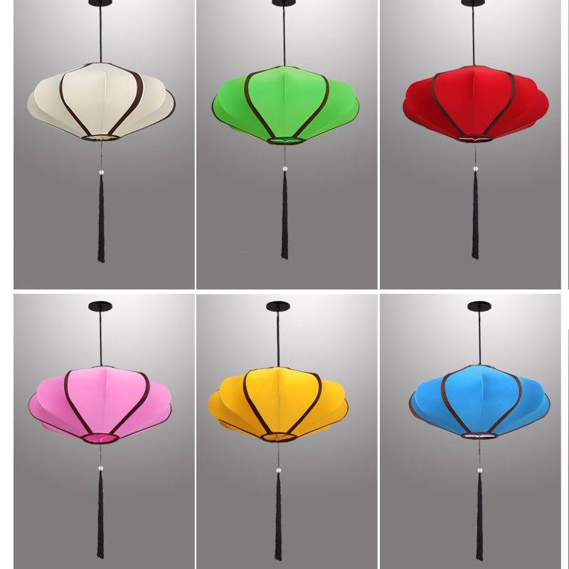 中式手绘飞碟布艺吊灯开业酒店茶楼火锅店灯具景区古镇红灯笼挂饰,家装灯饰光源,酒店/宴会厅/餐饮吊灯,淘宝优惠券,粉丝福利购,淘宝优惠卷