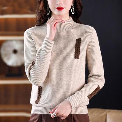 半高领毛衣女2025秋冬新款宽松时尚百搭短款内搭针织打底衫上衣潮