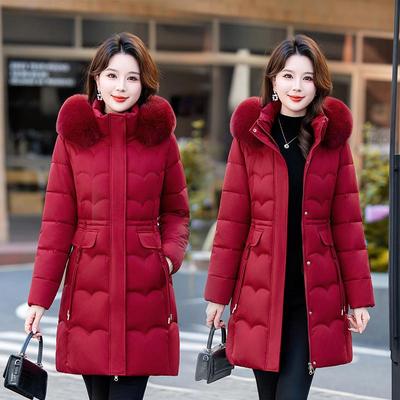 棉衣女中长款2025年冬季新款时尚洋气宽松羽绒棉服保暖小棉袄外套