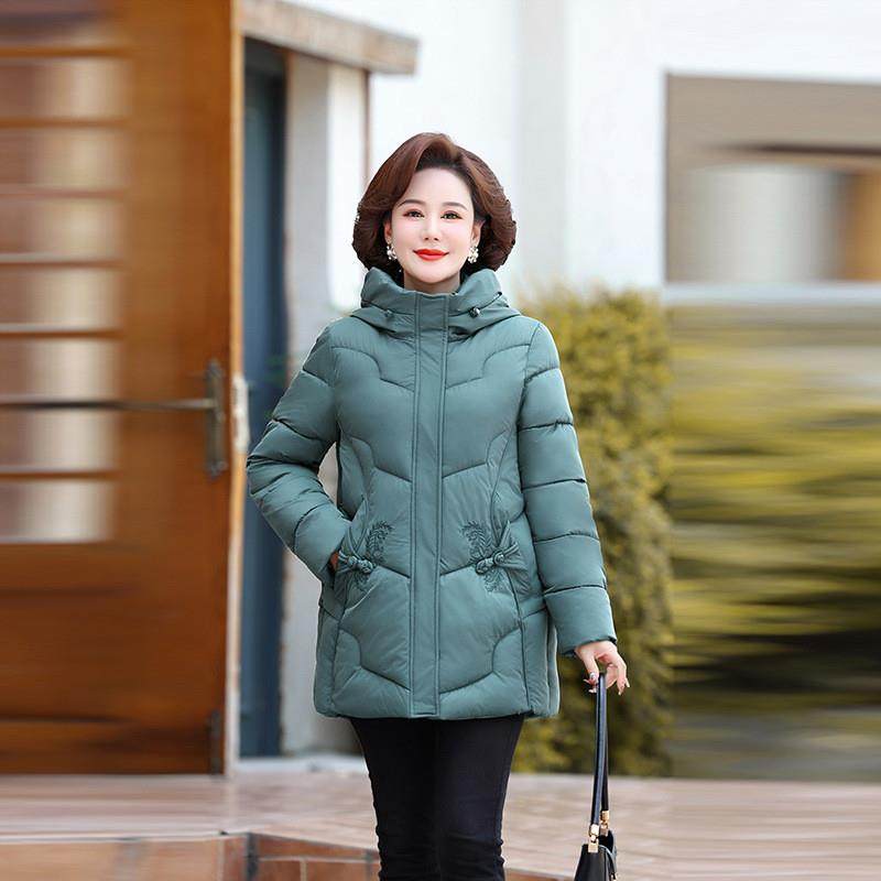 妈妈冬装棉衣2025新款洋气中年女装秋冬长款棉袄加绒外套羽绒棉服