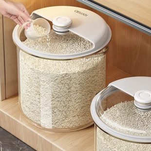 防潮大米储存罐新款 米桶家用密封装 面粉器猫粮2025米缸防虫容旋转