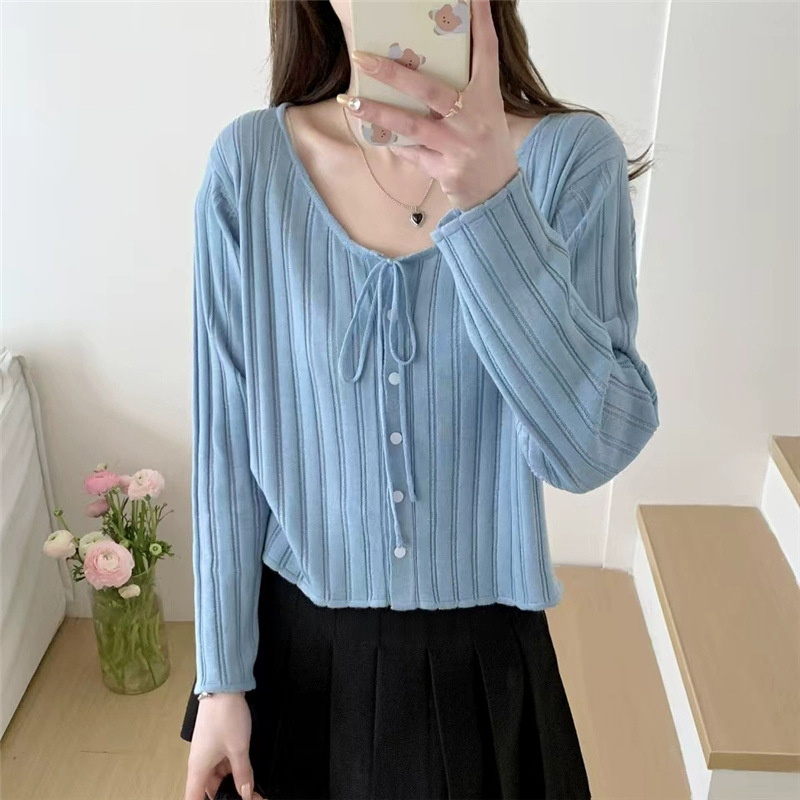 春装2025新款超火薄款针织开衫外套女高级感超好看小个子短款上衣