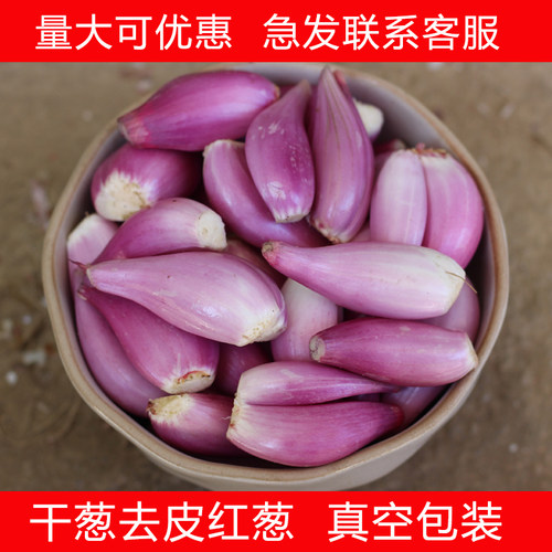 正宗广东去皮红葱头剥皮商用特香新鲜真空红头葱餐饮食用熬油料