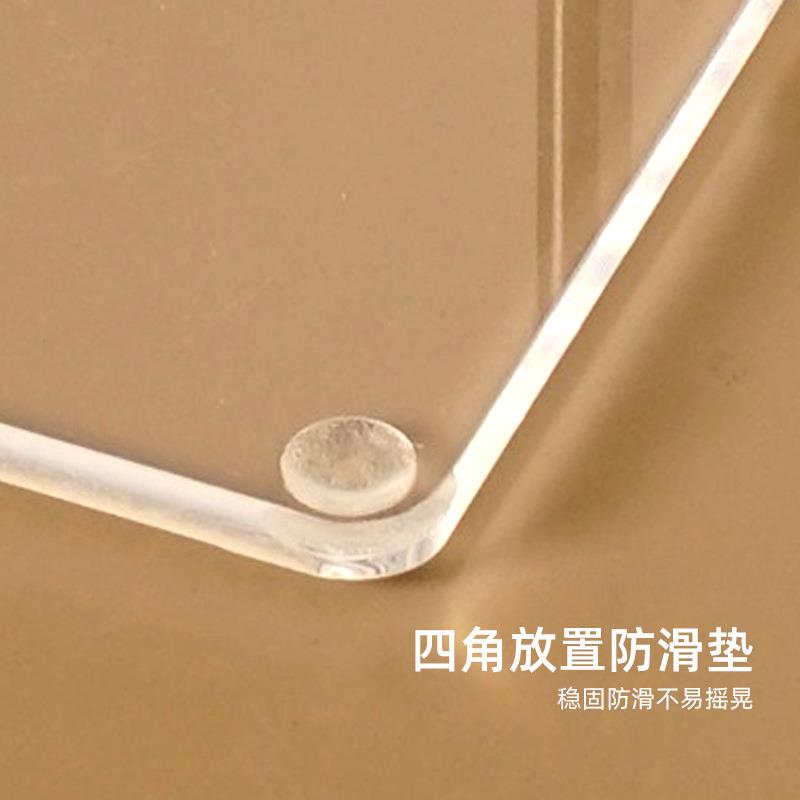 家用亚克力水杯置物架ins风香水化妆品收纳柜桌面多层茶杯收纳架