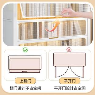 钢制书柜带门儿童书架防尘储物柜客厅展示柜铁艺卧室置物架收纳柜
