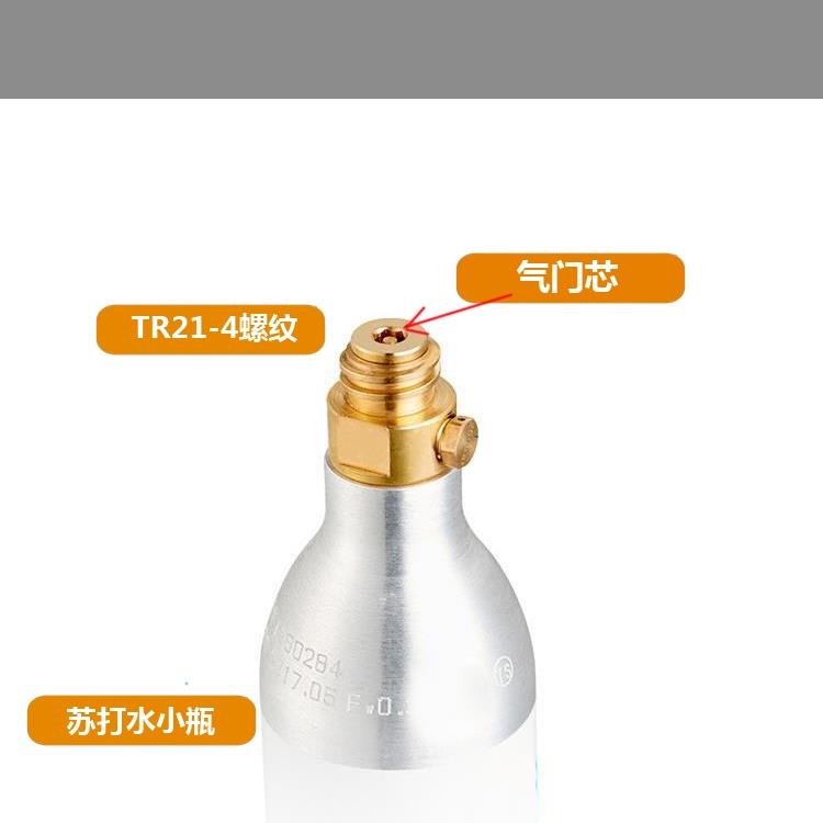 大瓶CO2二氧化碳瓶QF-2大转小瓶充气管 0.6L苏打水机气泡水充气阀