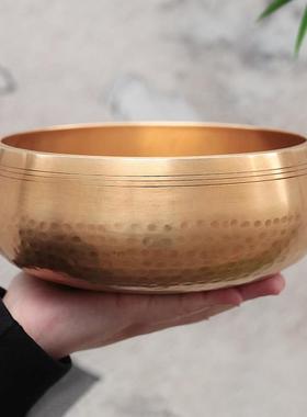 颂钵佛音碗钵尼泊尔手工钵音碗满月钵瑜伽磬冥想梵音采耳西藏铜钵