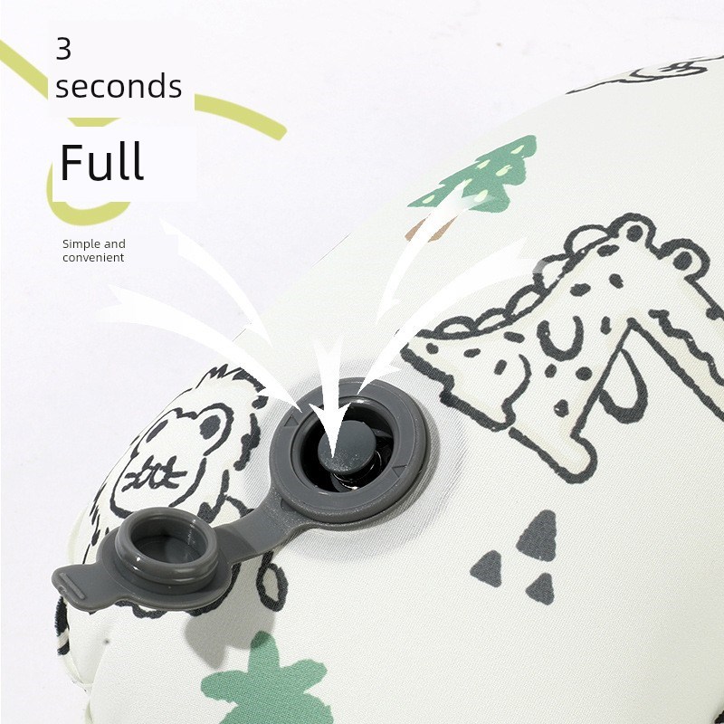 充气U型枕便携旅行飞机颈枕凉y感护颈椎长途坐车高铁靠枕脖枕夏季