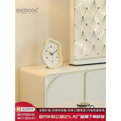 EMITDOOG客厅卧室创意时钟玄关装饰品电视柜高档大气座钟桌面摆件