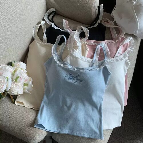 【小四专享】好看小背心  设计感波浪边洋气弹力小背心
