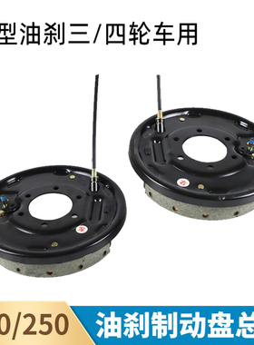 220250型油刹刹车盘总成环卫电动三轮车机械刹盘制动刹车蹄片全套