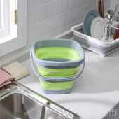 Hanser折叠水桶盆户外野营汽车清洗可折叠式 清洁桶手提塑料钓鱼桶