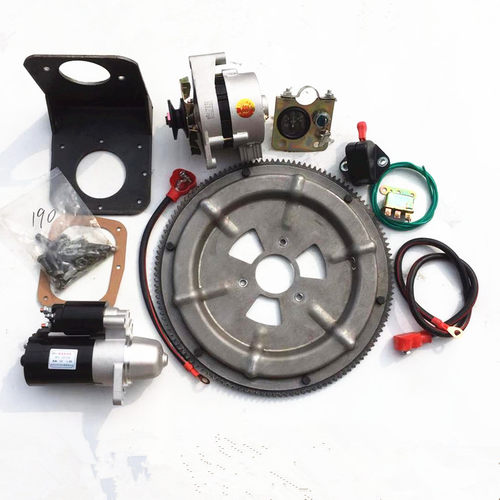 改装柴油机电启起动6马8马10马小12马力新式齿圈支架马达全套配件