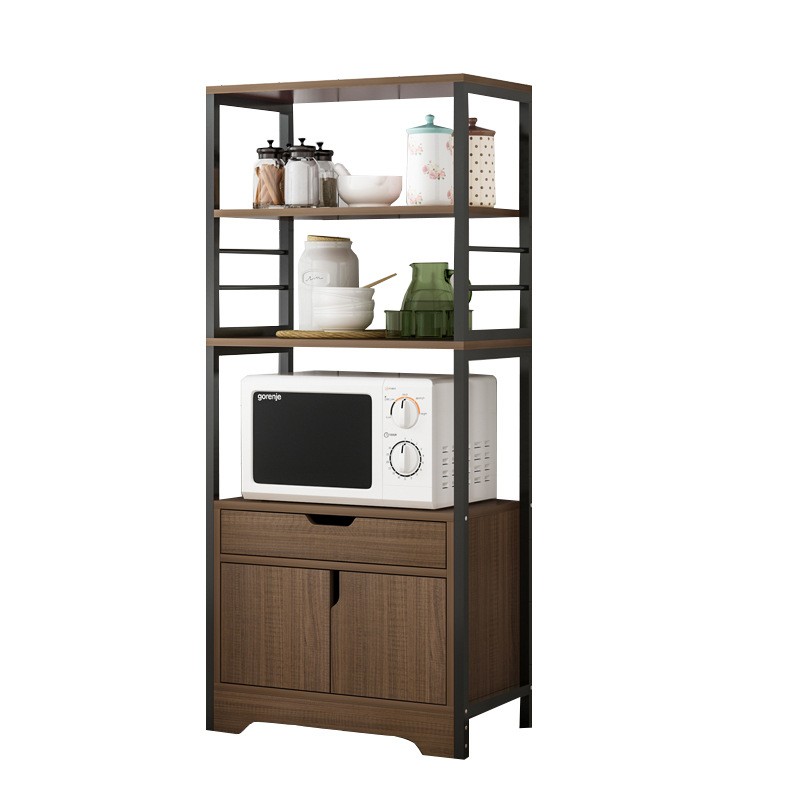 厨房落地式置物架多层微波炉架子橱柜烤箱收纳用品家用放锅储物架