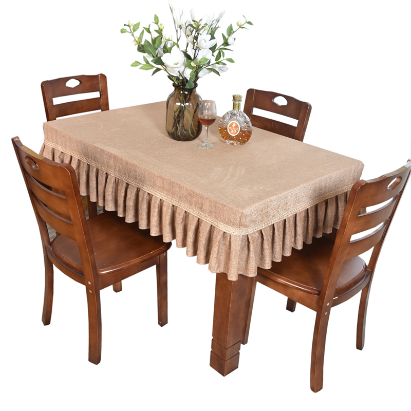 纯色桌布高级超大桌布长方形布艺咖啡色台布会议室商务条桌桌套罩
