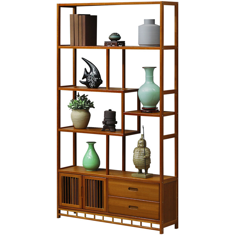 博古架实木新中式茶架子置物架多宝阁展示架茶叶柜茶具收纳