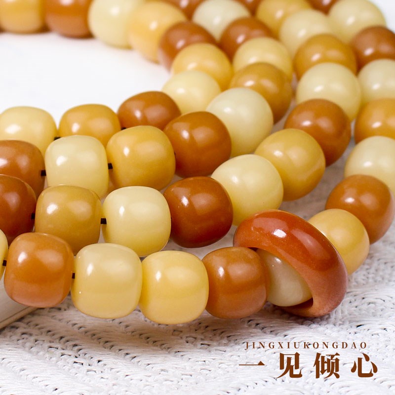 现货速发文玩风化菩提108颗佛珠念珠文玩54颗跑环手链项链菩提根