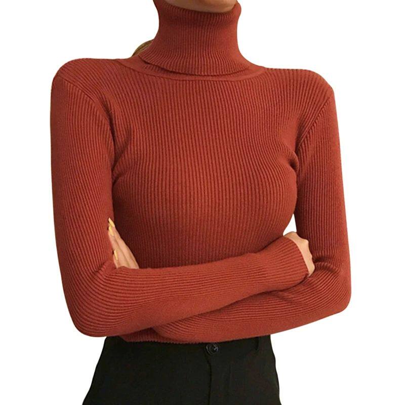 새로운 뜨개질 풀오버 스웨터 긴 소매 바닥 셔츠 슬림